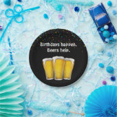 Confetti Birthday Beers Papieren Bordje (Feest)