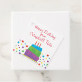 Confetti Birthday Cake Favor Gift Labels (In situ)