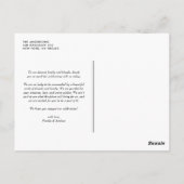 CONFETTI BLANC | CARTE POSTCARD MARIAGE ROSE (Dos)