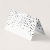 Confetti blanc et argenté élégant | Cartes (Dos)