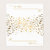 Confetti blanc et or 2 | Cartes (Extérieur déplié)