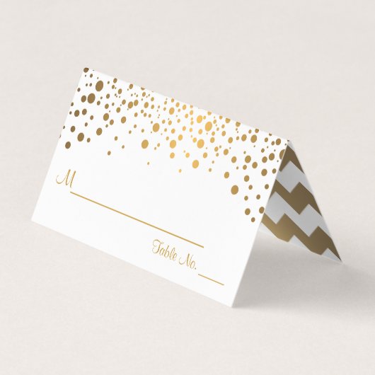 Confetti blanc et or 2 | Cartes (Dos)