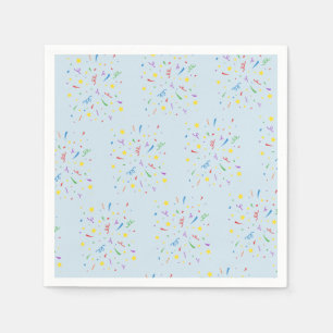 Confetti Blauw 1e verjaardag Servet