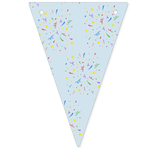 Confetti Blauw 1e verjaardag Vlaggetjes (Derde vlag)