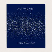 Confetti bleu foncé et argent | Cartes (Extérieur déplié)