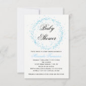 Confetti Bleu - Invitation Baby shower 3x5 (Devant)