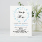 Confetti Bleu - Invitation Baby shower 3x5 (Debout devant)