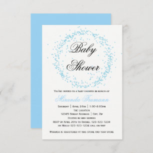 Confetti Bleu - Invitation Baby shower 3x5