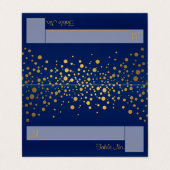 Confetti bleu marine et or | Cartes (Extérieur déplié)