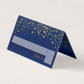 Confetti bleu marine et or | Cartes (Dos)