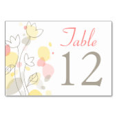 Confetti - bloem - taartnummers kaart (Achterkant)