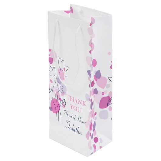 Confetti bloemblaadjes bruiloft Maid of Honor wijn Wijn Cadeautas (Achterkant Gekanteld)