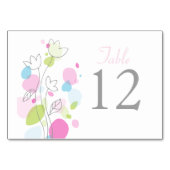 Confetti bloembladen trouwtabelnummers kaart (Achterkant)