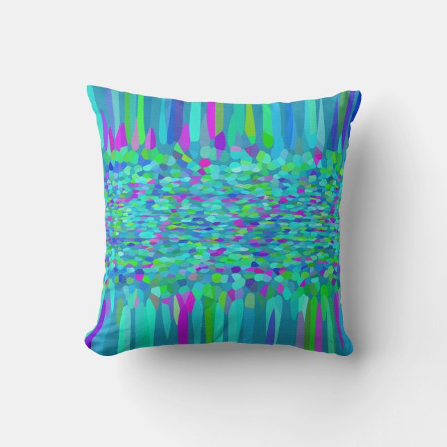 Confetti Blues Fringe Kussen (Voorkant)