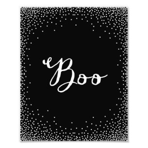 Confetti Boo   Halloween Art Print Foto Afdruk