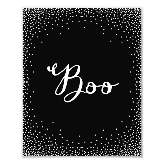 Confetti Boo | Impression d'art Halloween (Devant)