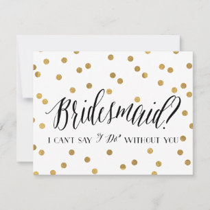 Confetti Bridesmaid Bridesmaid Kaart