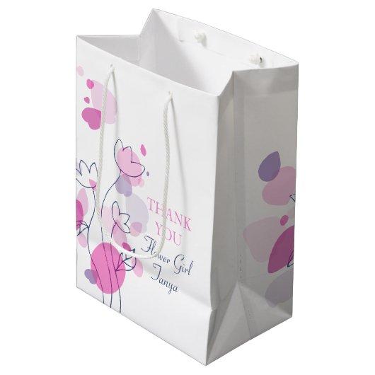 Confetti bruiloft bloemmeisje gunt middelgroot cad medium cadeauzakje (Voorkant Gekanteld)