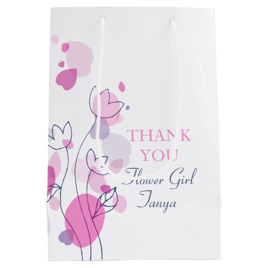 Confetti bruiloft bloemmeisje gunt middelgroot cad medium cadeauzakje (Achterkant)