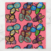 Confetti Butterflies' Socket Coffee Mok Houden Box Wijn Etiket (Enkel label)