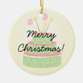 Confetti Cake ・ Groene Birthday Cake Keramisch Ornament (Voorkant)