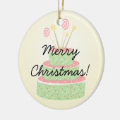 Confetti Cake ・ Groene Birthday Cake Keramisch Ornament (Links)