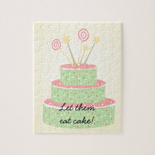 Confetti Cake ・ Groene Birthday Cake Legpuzzel (Verticaal)