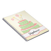 Confetti Cake ・ Groene Birthday Cake Notitieboek (Rechterzijde)