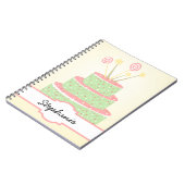 Confetti Cake ・ Groene Birthday Cake Notitieboek (Linkerzijde)