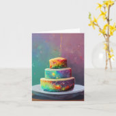 Confetti Cake Space Kaart (Gele Bloem)
