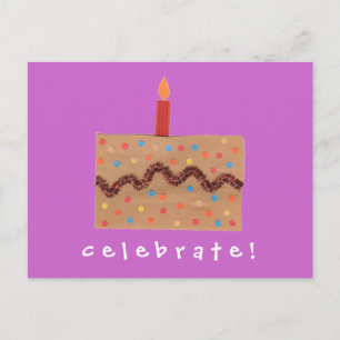 Confetti cake verjaardagsuitnodiging uitnodiging briefkaart