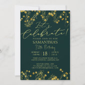 Confetti Celebration Birthday Party Invitation Kaart (Voorkant)
