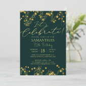 Confetti Celebration Birthday Party Invitation Kaart (Staand voorkant)