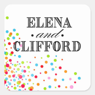 Confetti Celebration - veelkleurig Vierkante Sticker