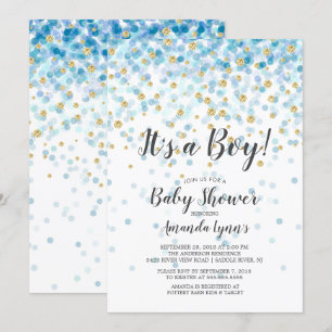 Confetti C'est un Baby shower garçon Invitation