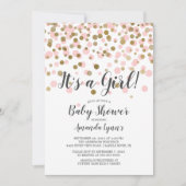 Confetti C'est une fille Baby shower Invitation (Devant)