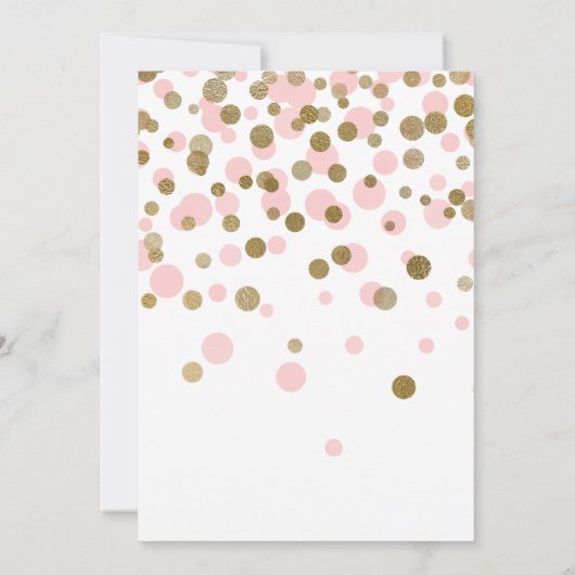 Confetti C'est une fille Baby shower Invitation (Dos)