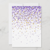 Confetti C'est une fille Baby shower Invitation (Dos)