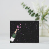 Confetti, champagnefles en bubbelige Briefkaarten (Staand voorkant)
