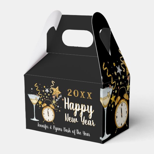 Confetti Champane oudejaarsavond Bedankdoosjes (Achterkant)