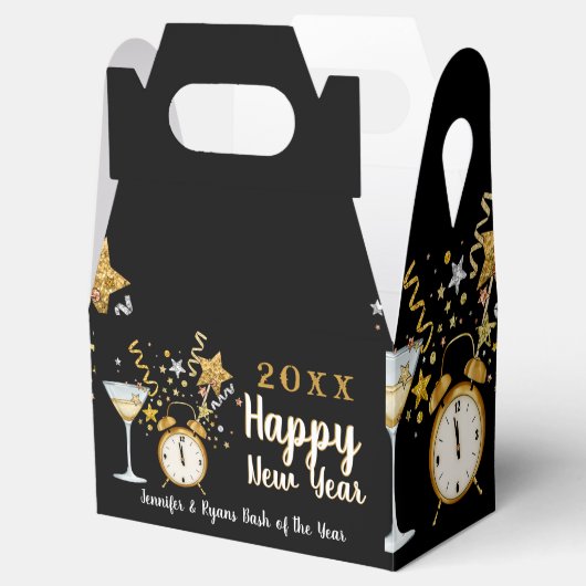 Confetti Champane oudejaarsavond Bedankdoosjes (Geopend)