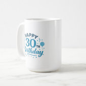 Confetti & Cheers : Joyeux 30ème Anniversaire Mug (Devant gauche)