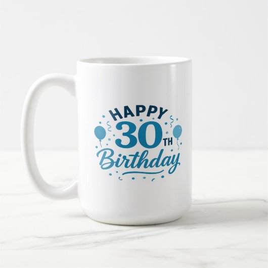 Confetti & Cheers : Joyeux 30ème Anniversaire Mug (Gauche)