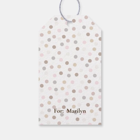 Confetti Chic (Stippen) Cadeaulabel (Achterkant)