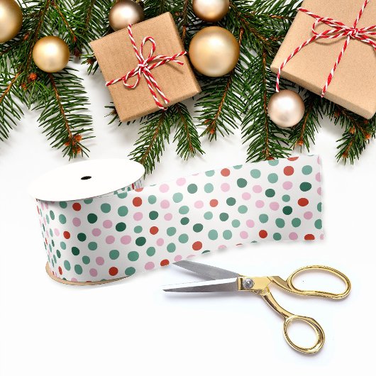 Confetti Christmas Modern Pattern Ribbon Lint
