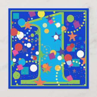 Confetti Circus 1er Anniversaire Invitation