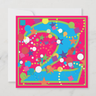 Confetti Circus 2e verjaardag Uitnodiging