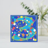 Confetti Circus 3e anniversaire Invitation (Debout devant)