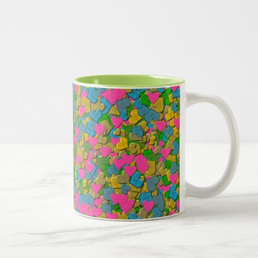 Confetti Coeurs café Mug (Droit)