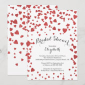 Confetti Coeurs Moderne Invitation à la douche nup (Devant / Derrière)